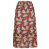 Lange Bruine Rok met Bloemen Ontwerp