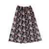 Lange Rok Model Blossom – Zwart met Bloemen