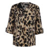 Dames Blouse met Lange Mouw in Luipaard Ontwerp