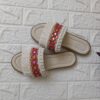 Cream Macramé Boho Chic Slippers – Handgemaakt Model