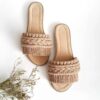 Bruine Macramé Boho Chic Slippers – Model Ella