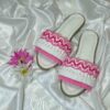Roze Macramé Boho Chic Slippers – Model Bloem