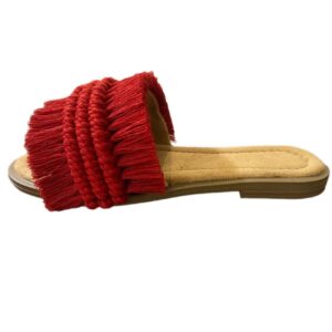Rode Macramé Boho Chic Slippers – Model Parallel