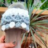 Lichtblauwe Macramé Boho Chic Slippers – Model Rose