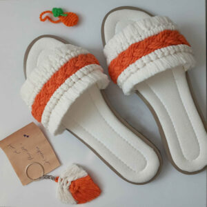 Oranje Macramé Boho Chic Slippers – Model Bergamot