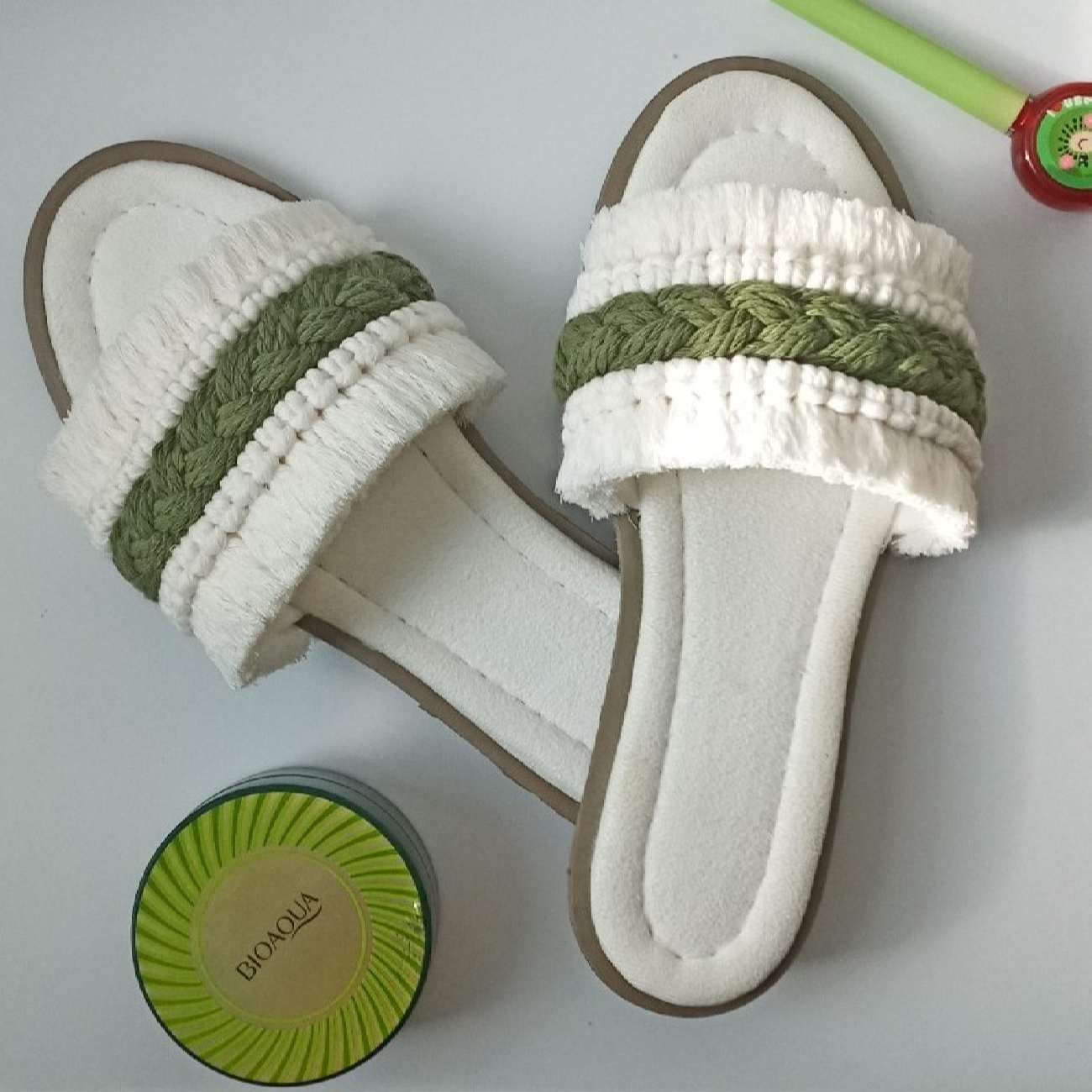 Oranje Macramé Boho Chic Slippers – Model Bergamot