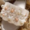 Cream Macramé Boho Chic Slippers – Model Parel