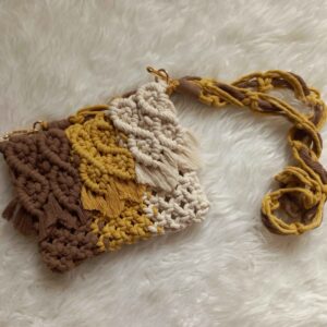 Macramé Schoudertas Handgeweven voor Vrouwen Model Blad