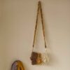 Macramé Schoudertas Handgeweven voor Vrouwen Model Blad