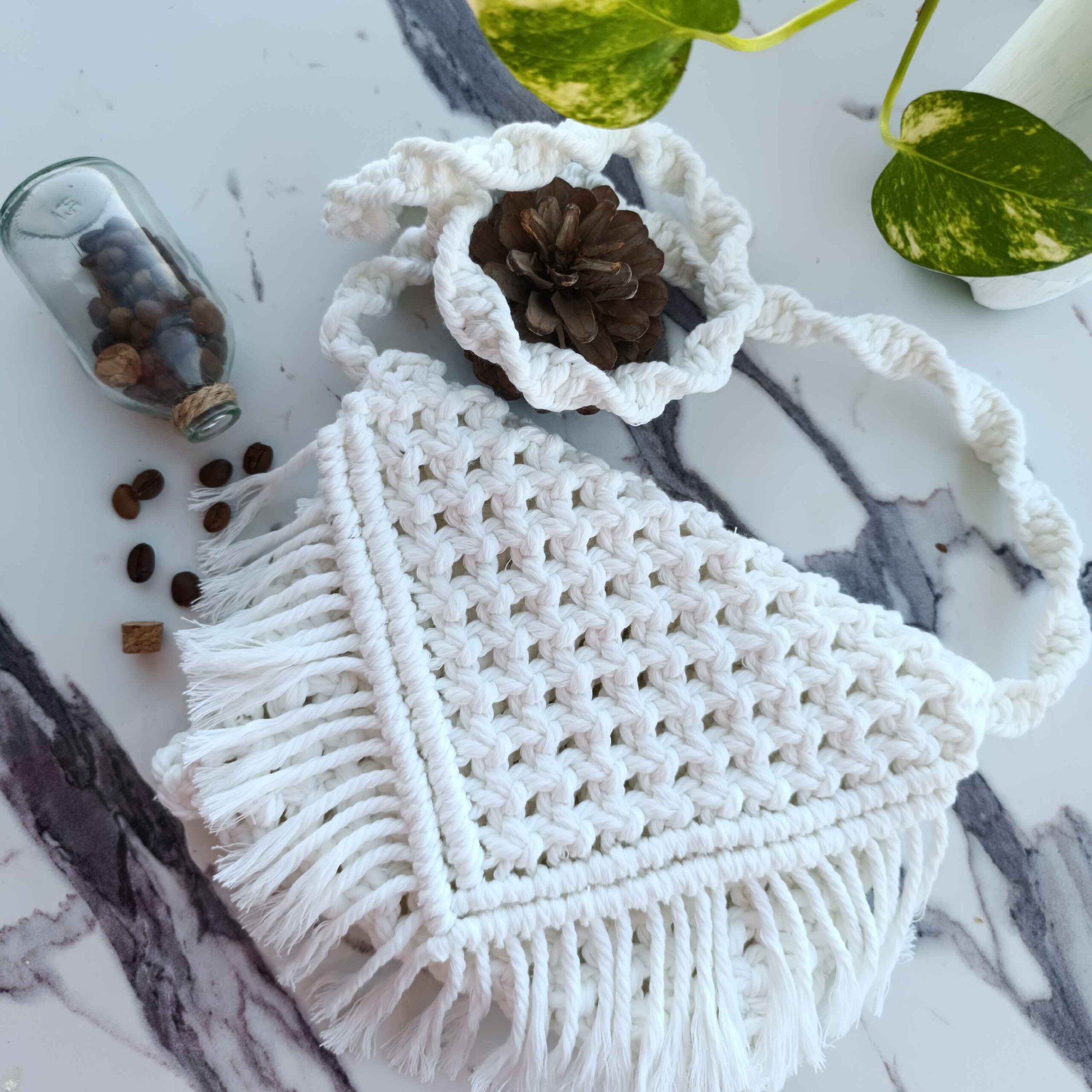 Macramé Schoudertas Handgeweven voor Dames Model Paradise