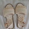 Macramé Sling Back Platte Sandalen Handgemaakt
