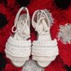 Macramé Sling Back Platte Sandalen Handgemaakt
