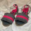 Macramé Sling Back Platte Sandalen Handgemaakt met Boho Ontwerp