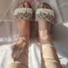 Macramé Sling Back Sandalen Handgemaakt Model Strand