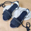 Macramé Sling Back Sandalen Handgemaakt voor Vrouwen