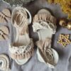 Macramé Sling Back Sandalen voor Vrouwen Handgemaakt Model Start