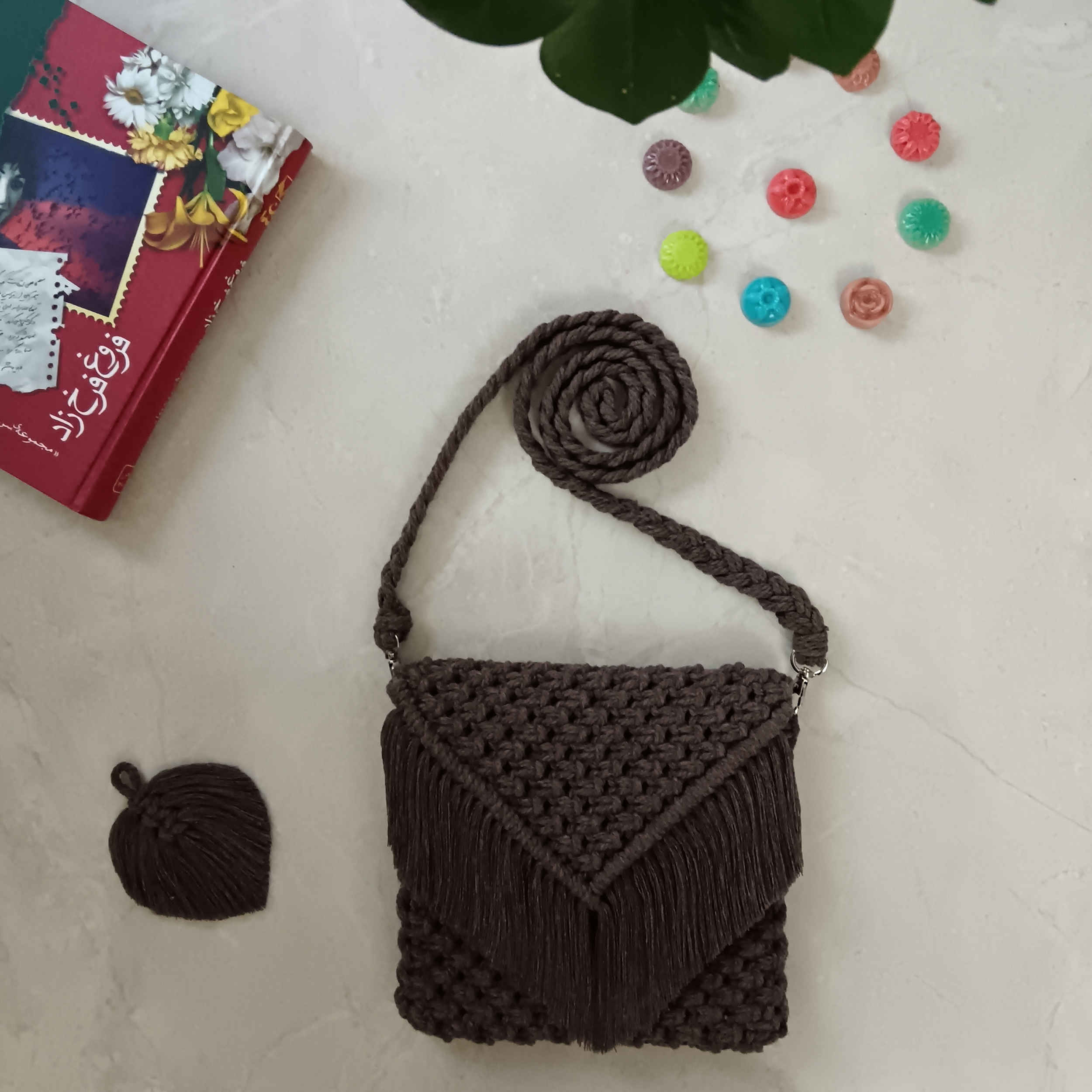 Macramé Schoudertas Handgeweven voor Vrouwen Model Boho