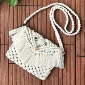 Macramé Schoudertas Handgeweven voor Vrouwen Model Refah
