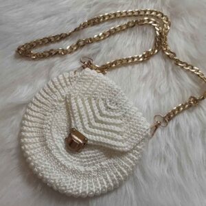 Macramé Schoudertas voor Vrouwen Handgeweven Model Cirkelvormig
