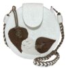Macramé Sling Bag voor Dames Handgeweven met Blad Ontwerp
