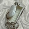 Macramé Sling Bag voor Dames Handgeweven met Blad Ontwerp