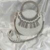 Macramé Sling Bag voor Dames Handgeweven met Kwast Ontwerp