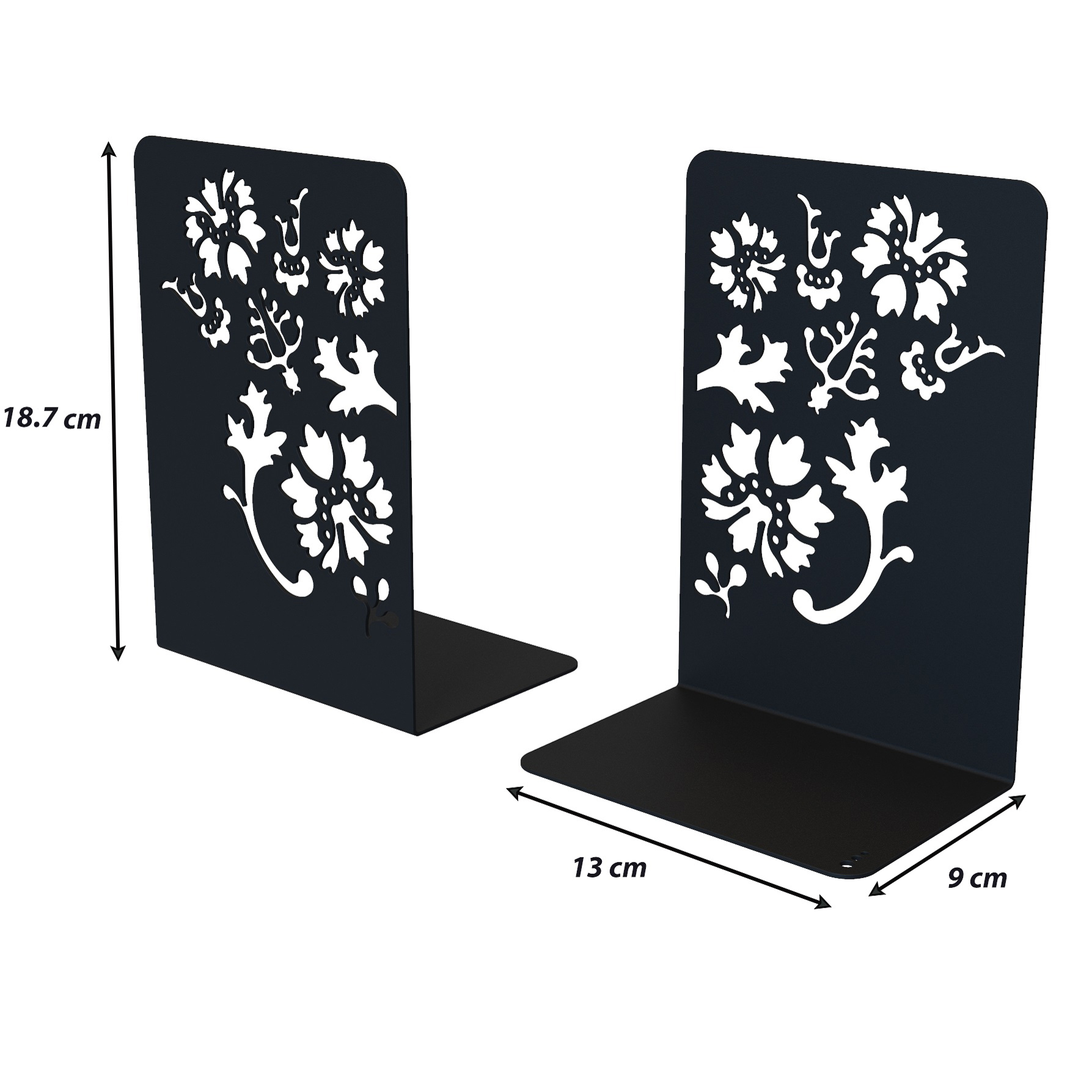 Bloem Ontwerp Metalen Kunst Boekensteun – Perfect voor Ingangen of Cadeauwinkels