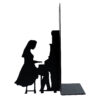 Pianiste Vrouw Ontwerp Metalen Kunst Boekensteun – Ideaal voor Muziekstudio’s