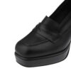 Natuurlijke Leren Instappers Hoge Hakken Schoenen voor Dames