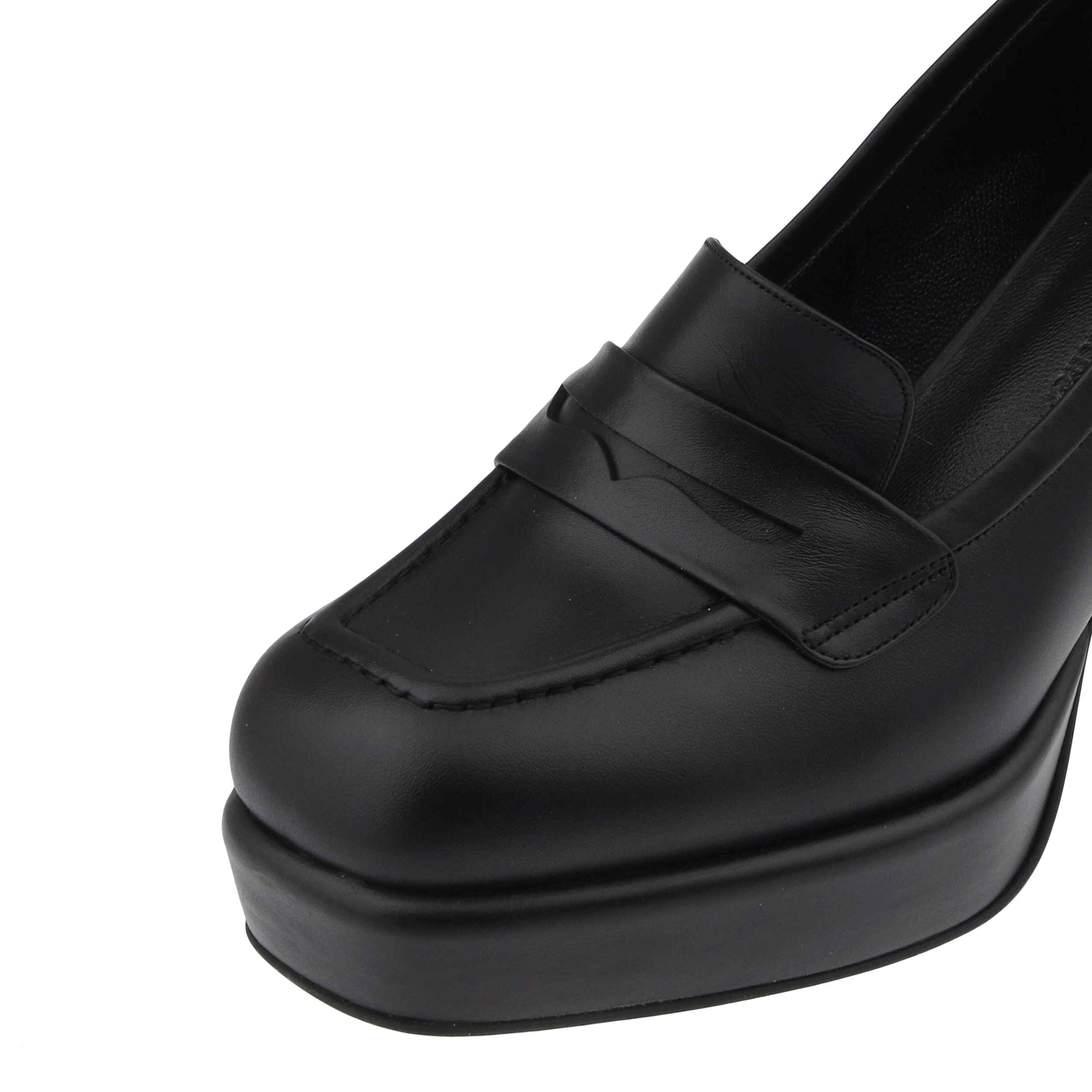 Natuurlijke Leren Instappers Hoge Hakken Schoenen voor Dames