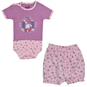 Pasgeboren Baby Meisje Rompertje met Bloemen Short