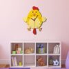 Niet-Tikkende Houten Kinderklok – Kip Ontwerp