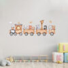 Muursticker dierentrein voor de babykamer