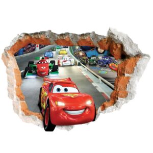 3D muursticker Auto’s voor de babykamer