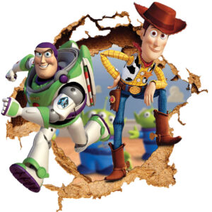 3D muursticker Toy Story voor de babykamer