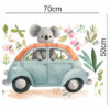 Muursticker vrolijke koala voor de babykamer