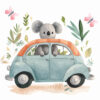Muursticker vrolijke koala voor de babykamer