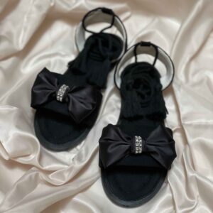 Open Teen Casual Platte Sandalen voor Vrouwen Model Strik