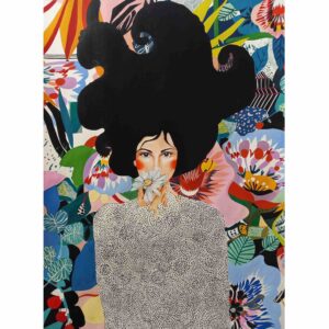 Originele Kleurpotlood & Acryltekening