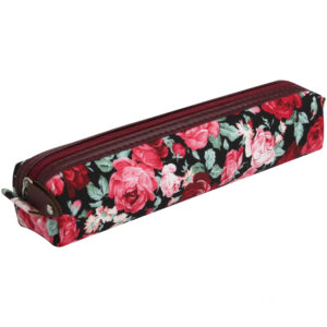 Zwarte Etui met Bloemmotief