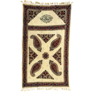 Perzisch Blokdruk Kalamkari Gebedskleed Sajadah met Booteh Paisley