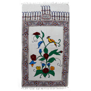 Perzisch Blokdruk Gebedskleed Kalamkari Janamaz Sajadah Vogels & Bloemen