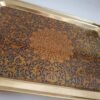 Iraans messing dienblad - Elegant dienblad met traditioneel bloemenpatroon
