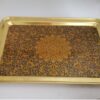 Iraans messing dienblad - Elegant dienblad met traditioneel bloemenpatroon