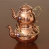 Perzische Koperen Dubbele Theepot Duurzaam & Gehamerd Nano Gecoat