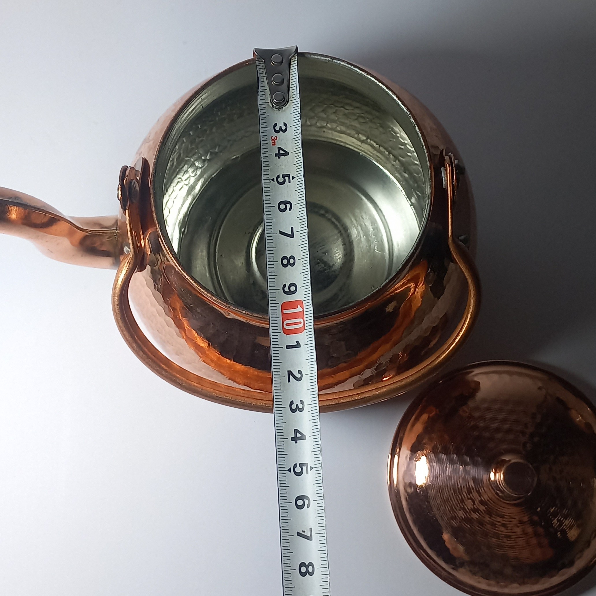 Perzische Koperen Dubbele Theepot Duurzaam & Gehamerd met Nano Coating