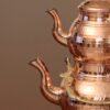 Perzische Koperen Dubbele Theepot Duurzaam & Gehamerd Nano Gecoat