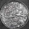 Perzisch Decoratief Koperen Bord Handgravure Vogels & Bloemen
