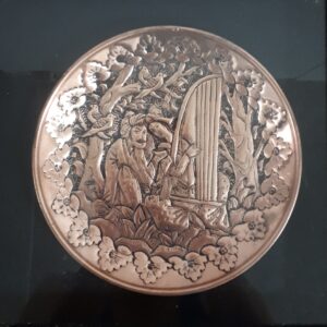 Perzisch Decoratief Koperen Bord Layla & Majnun Ontwerp