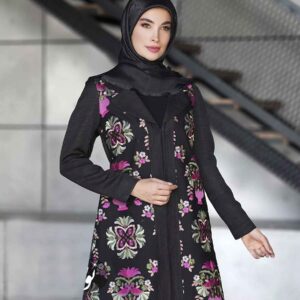 Perzische Geborduurde Manto voor Vrouwen Model Bloem
